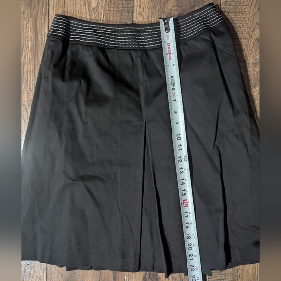 Jones New York Suit Women's Black Lab Coat & Skirt White Accent Size 4 Vintage - Picture 14 of 16